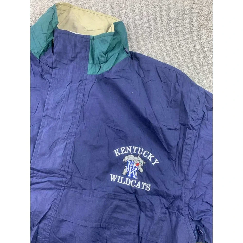 Vintage Kentucky‎ Wildcats ANC Sportswear Windbreaker Jacket Navy Blue Men L